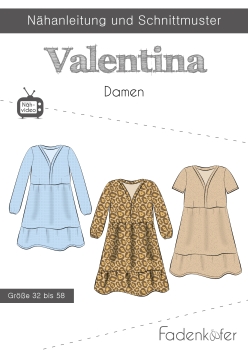 Kleid Valentina Damen von Fadenkäfer - Papierschnittmuster