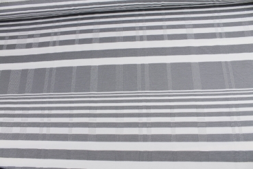 Jersey Jaquard "Lurex Stripe" grau / weiß / silber