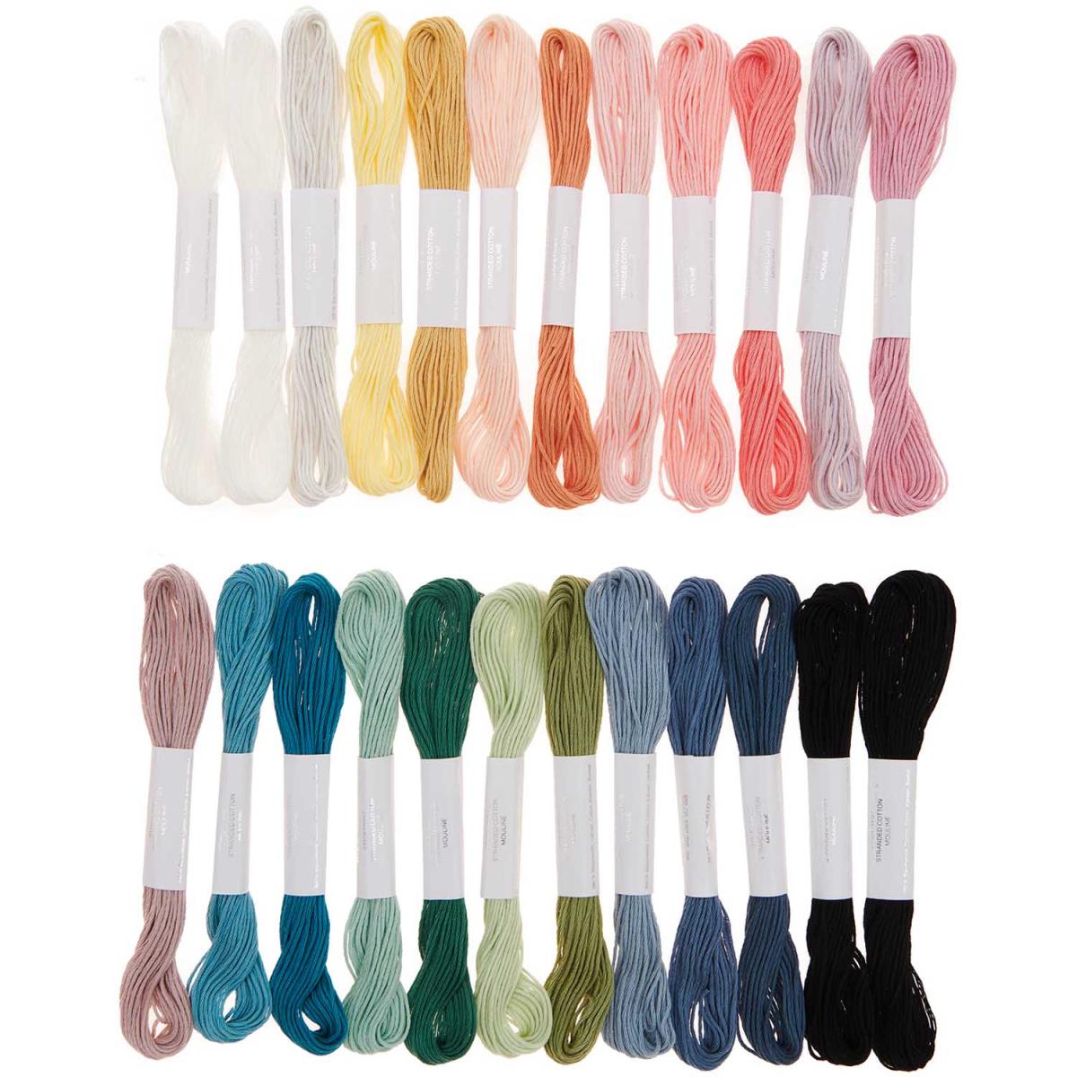Rico Design Stickgarn Set Multicolour Pastel 24teilig Rico Design Stickgarn Set Multicolour Pastel 24teilig