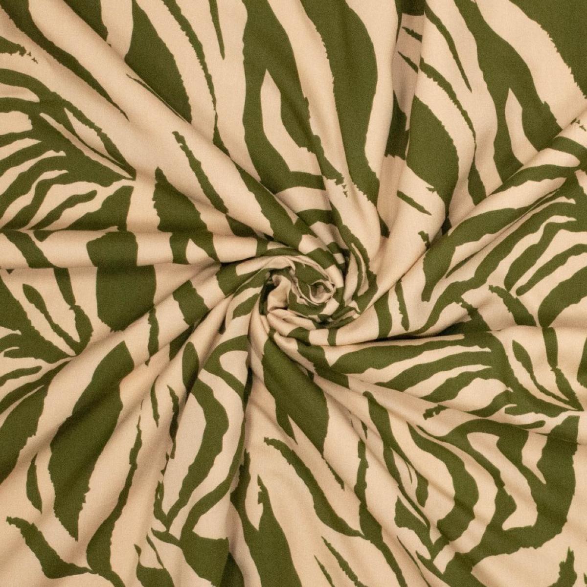Viskose Zebra - beige oliv Viskose Zebra - beige oliv