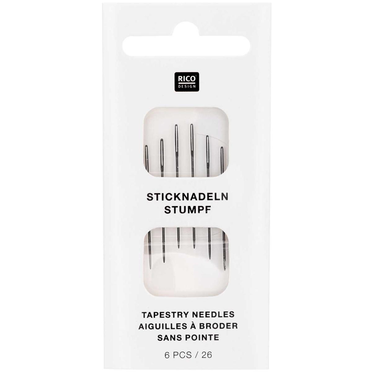 Rico Design Sticknadeln stumpf 6 Stück 26 Rico Design Sticknadeln stumpf 6 Stück 26