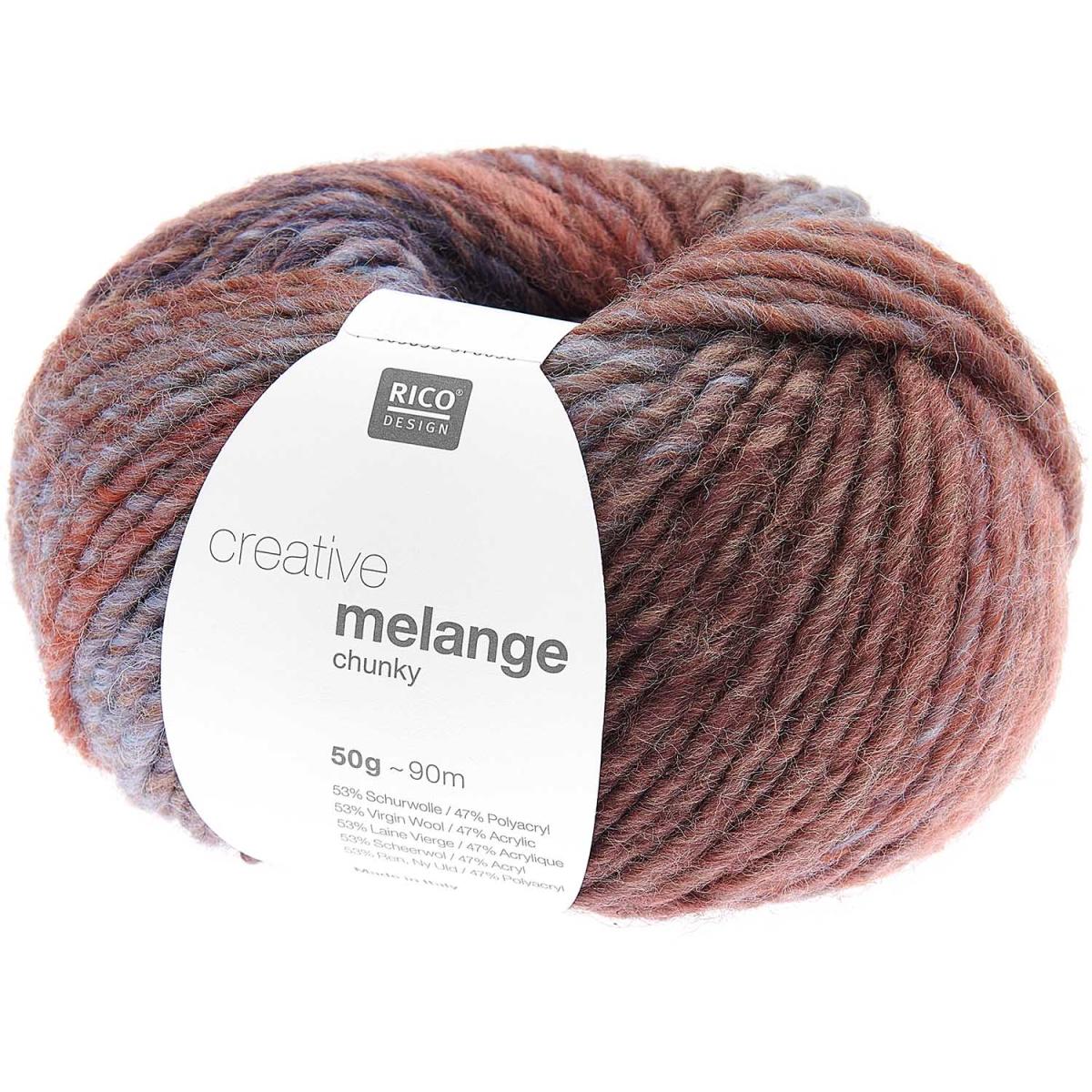 Rico Design Creative Melange chunky 50g 85m rost-grün Rico Design Creative Melange chunky 50g 85m rost-grün