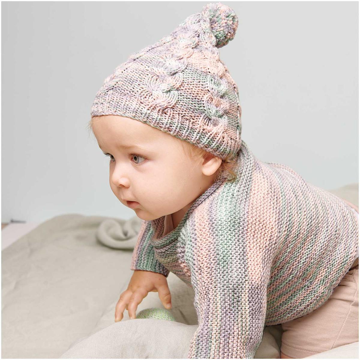 Rico Design Baby Cotton Soft Print dk 50g 125m mauve-aqua Rico Design Baby Cotton Soft Print dk 50g 125m mauve-aqua
