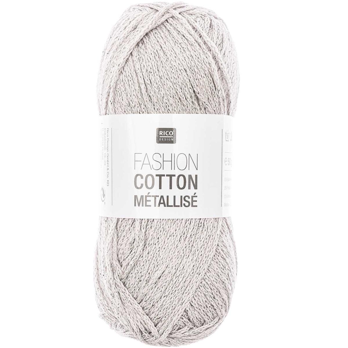 Rico Design Fashion Cotton Métallisé 50g 130m silber