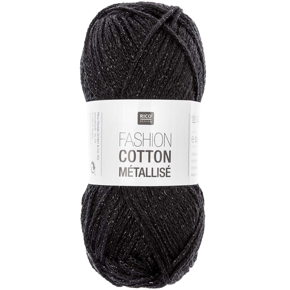 Rico Design Fashion Cotton Métallisé 50g 130m onyx Rico Design Fashion Cotton Métallisé 50g 130m onyx