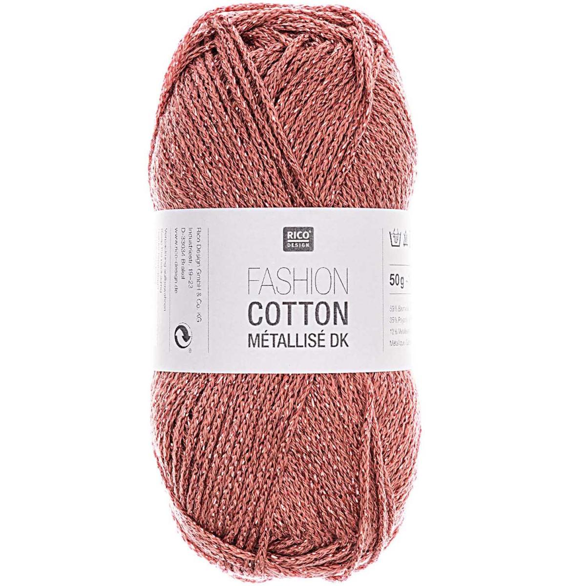 Rico Design Fashion Cotton Métallisé 50g 130m rubin Rico Design Fashion Cotton Métallisé 50g 130m rubin