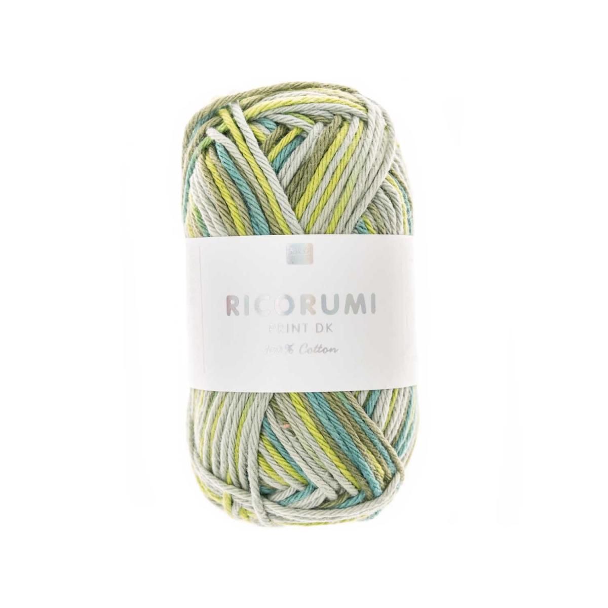 Ricorumi DK Häkelgarn Farbe 005 print grün mix