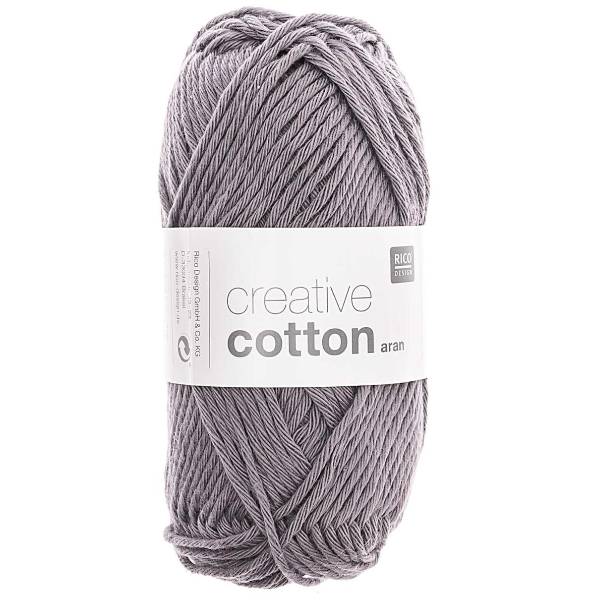 Rico Design Creative Cotton aran 50g 85m mausgrau Rico Design Creative Cotton aran 50g 85m mausgrau