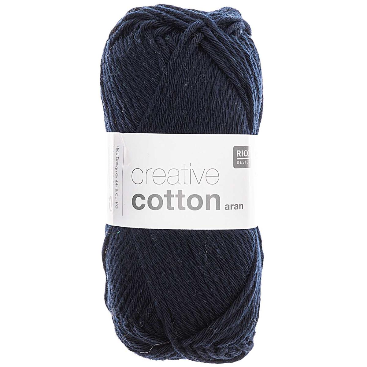 Rico Design Creative Cotton aran 50g 85m dunkelblau Rico Design Creative Cotton aran 50g 85m dunkelblau