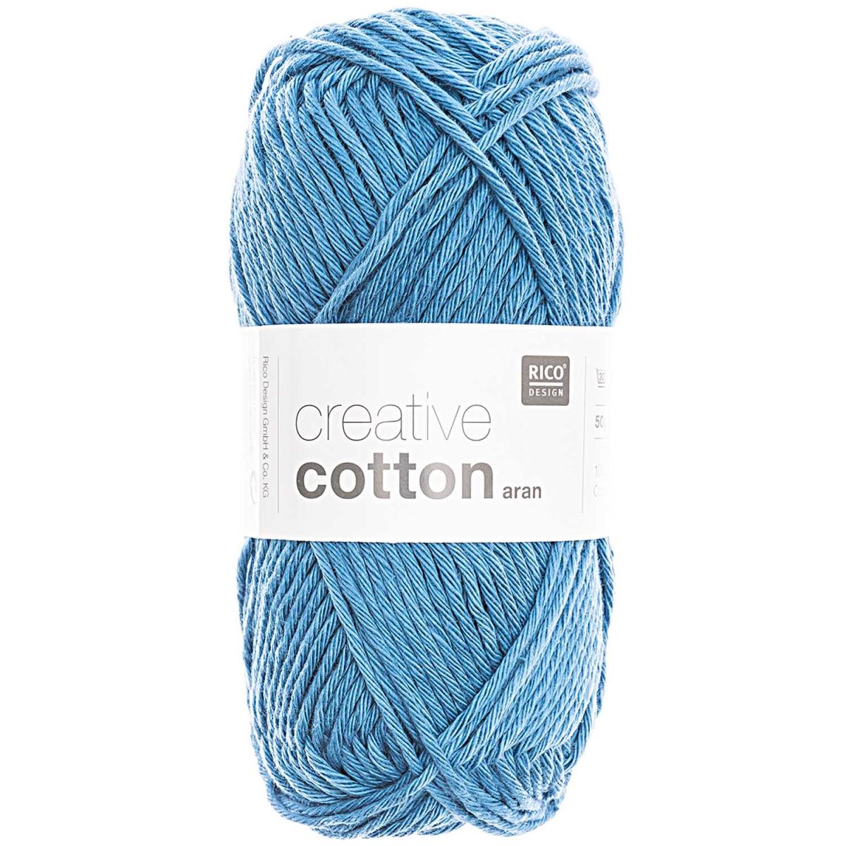 Rico Design Creative Cotton aran 50g 85m blau Rico Design Creative Cotton aran 50g 85m blau