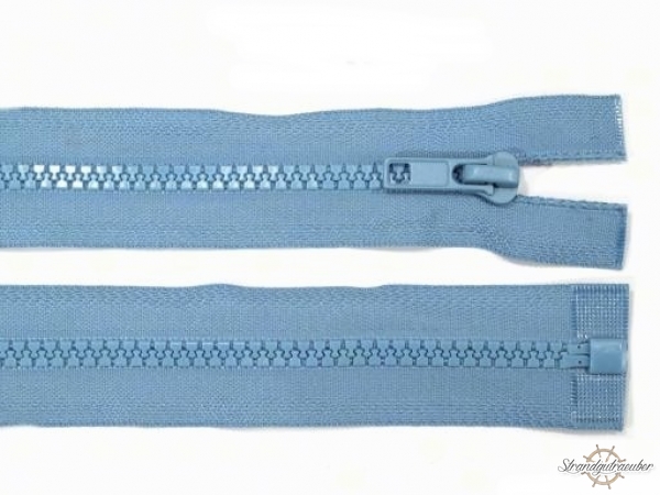 Teilbarer Reißverschluss 70cm - hellblau