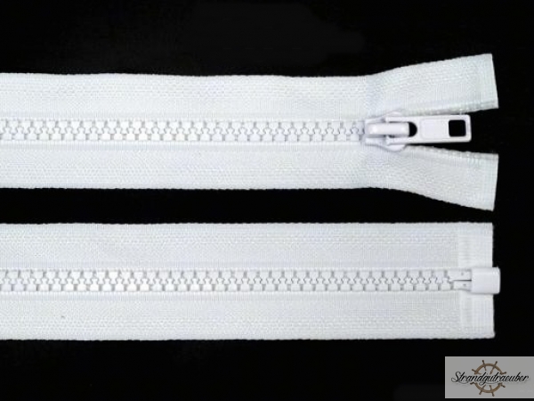Teilbarer Reißverschluss 70cm - weiß