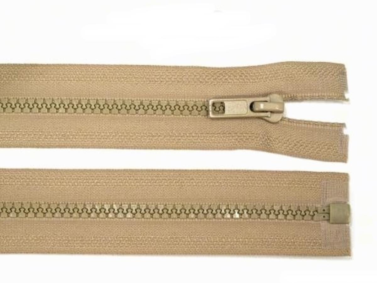 Teilbarer Reißverschluss 80cm - sand Teilbarer Reißverschluss 80cm - sand