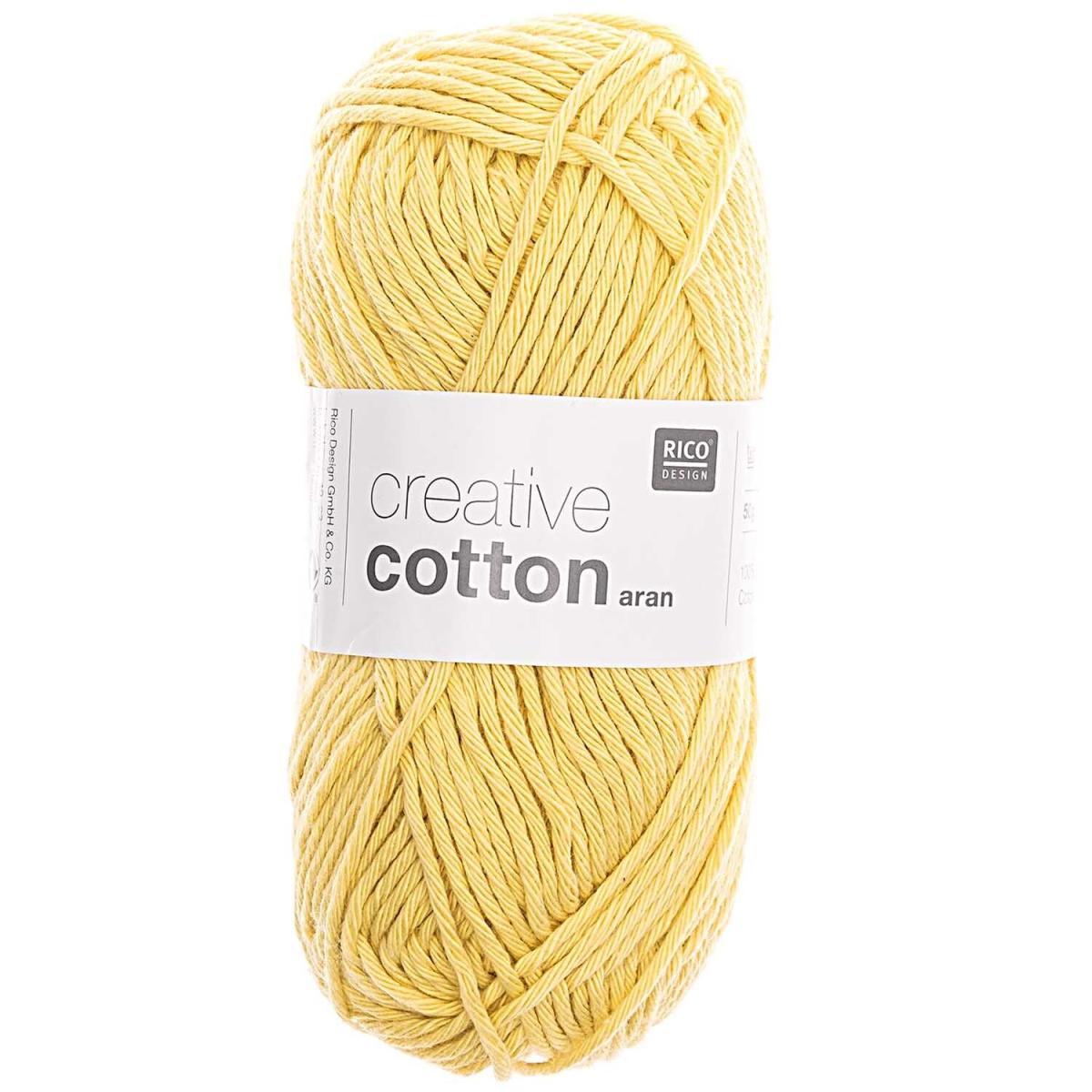 Rico Design Creative Cotton aran 50g 85m hellgelb Rico Design Creative Cotton aran 50g 85m hellgelb