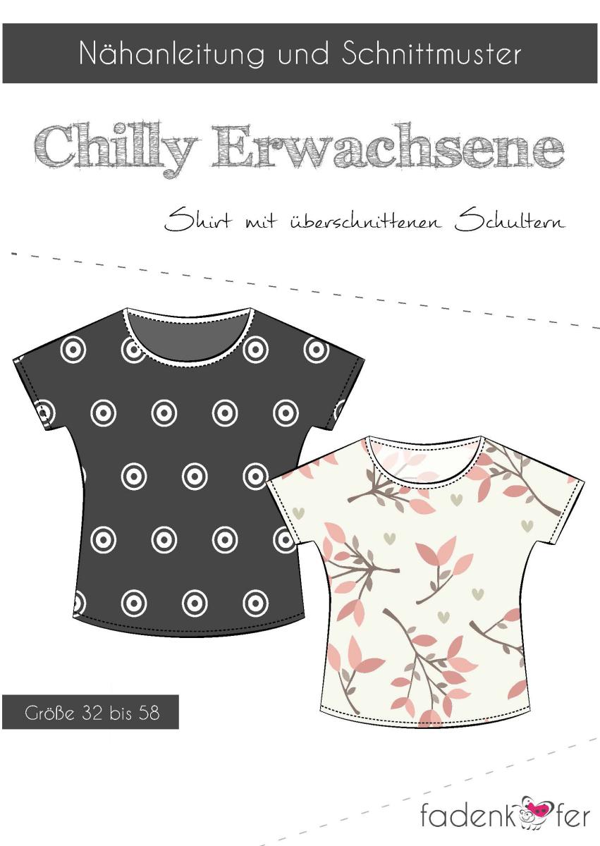 Damenshirt Chilly von Fadenkäfer - Papierschnittmuster Damenshirt Chilly von Fadenkäfer - Papierschnittmuster