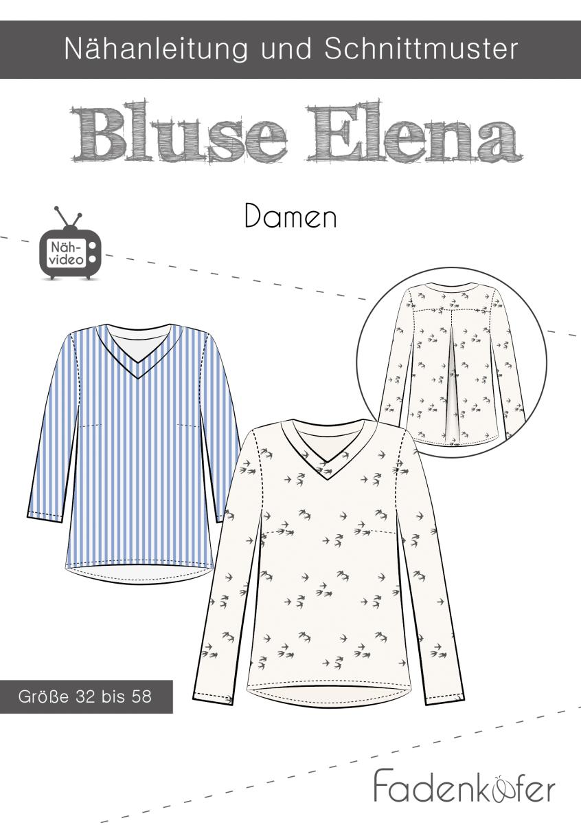 Bluse Elena Damen von Fadenkäfer - Papierschnittmuster