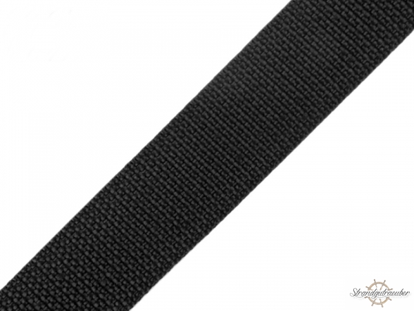 Gurtband PP schwarz 25mm