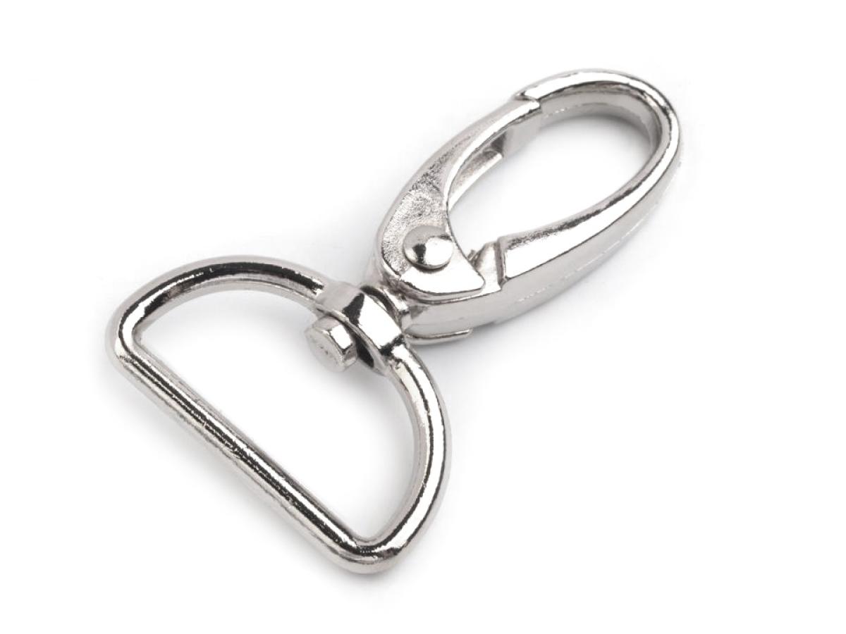 2x Karabiner 25mm - silber - rund