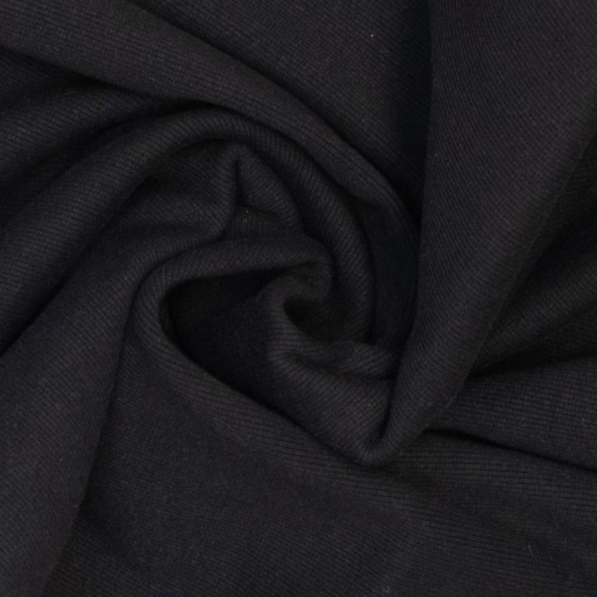 Bündchen Feinripp - schwarz Bündchen Feinripp - schwarz