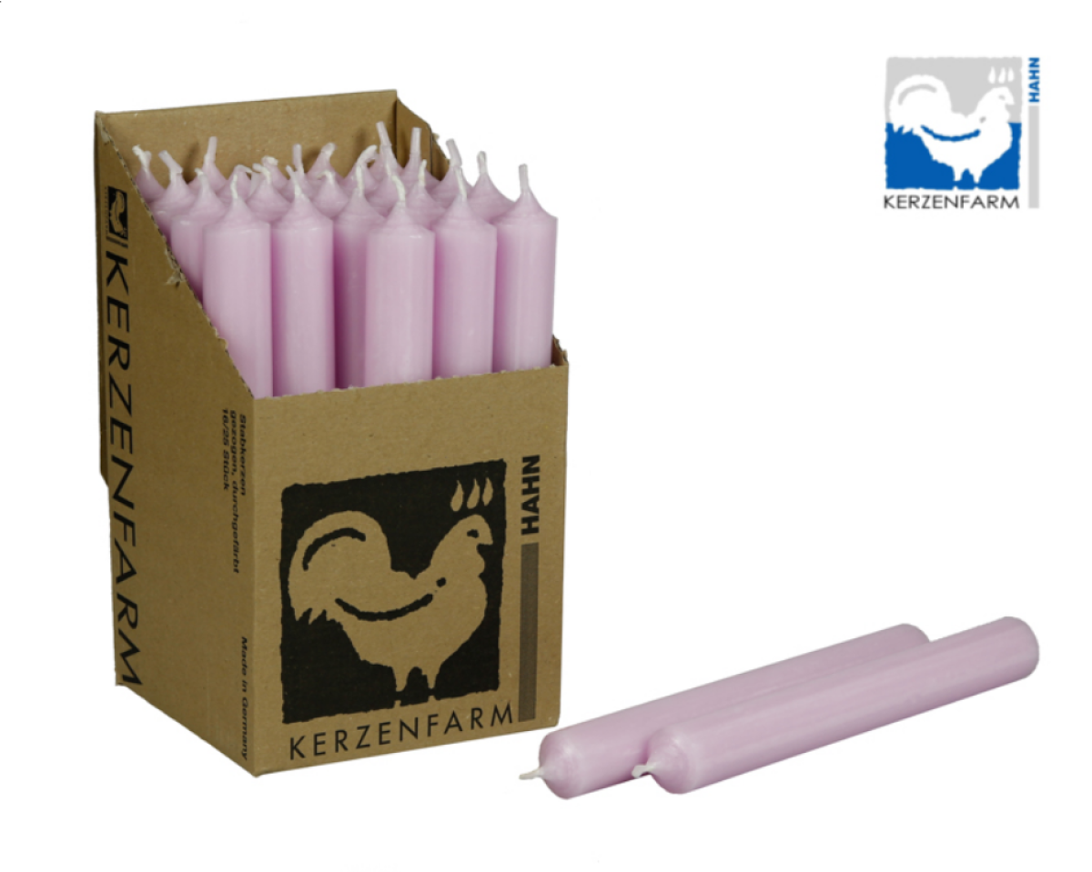 Stabkerze - pastelllila 18cm lang - 22mm Durchmesser Stabkerze - pastelllila 18cm lang - 22mm Durchmesser