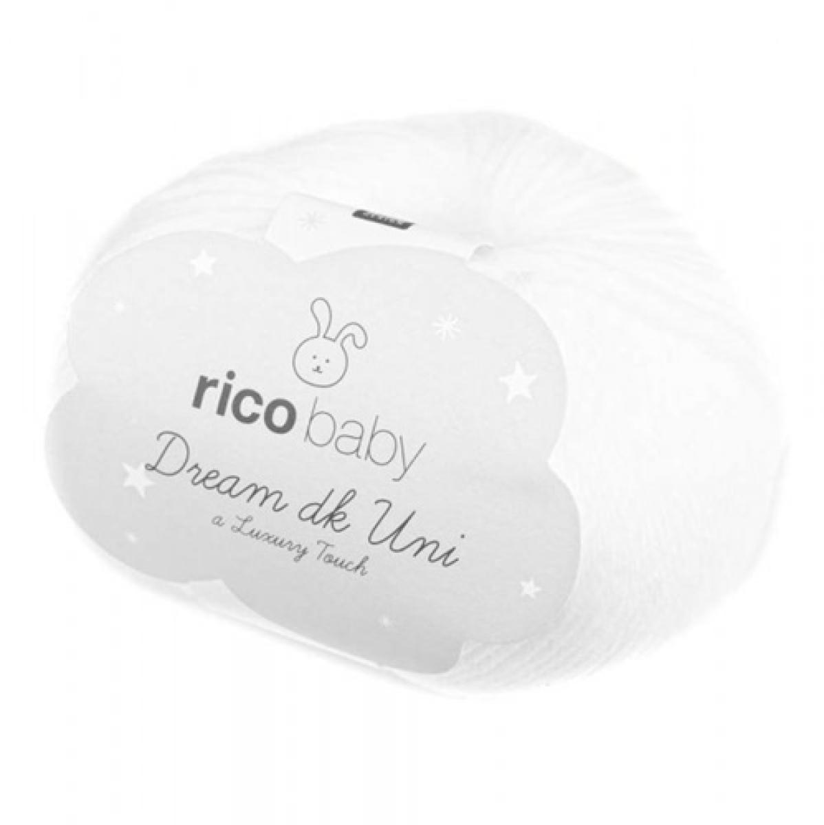 Rico Design Baby Dream dk uni - A Luxury Touch 50g 115m weiß Rico Design Baby Dream dk uni - A Luxury Touch 50g 115m weiß