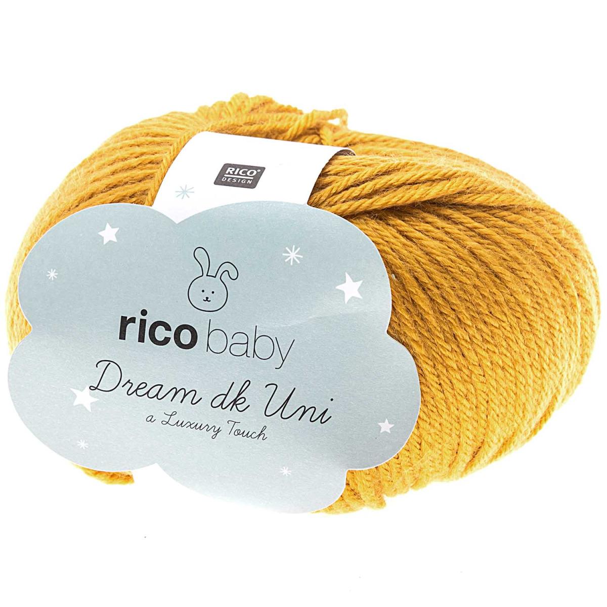 Rico Design Baby Dream dk uni - A Luxury Touch 50g 115m senf