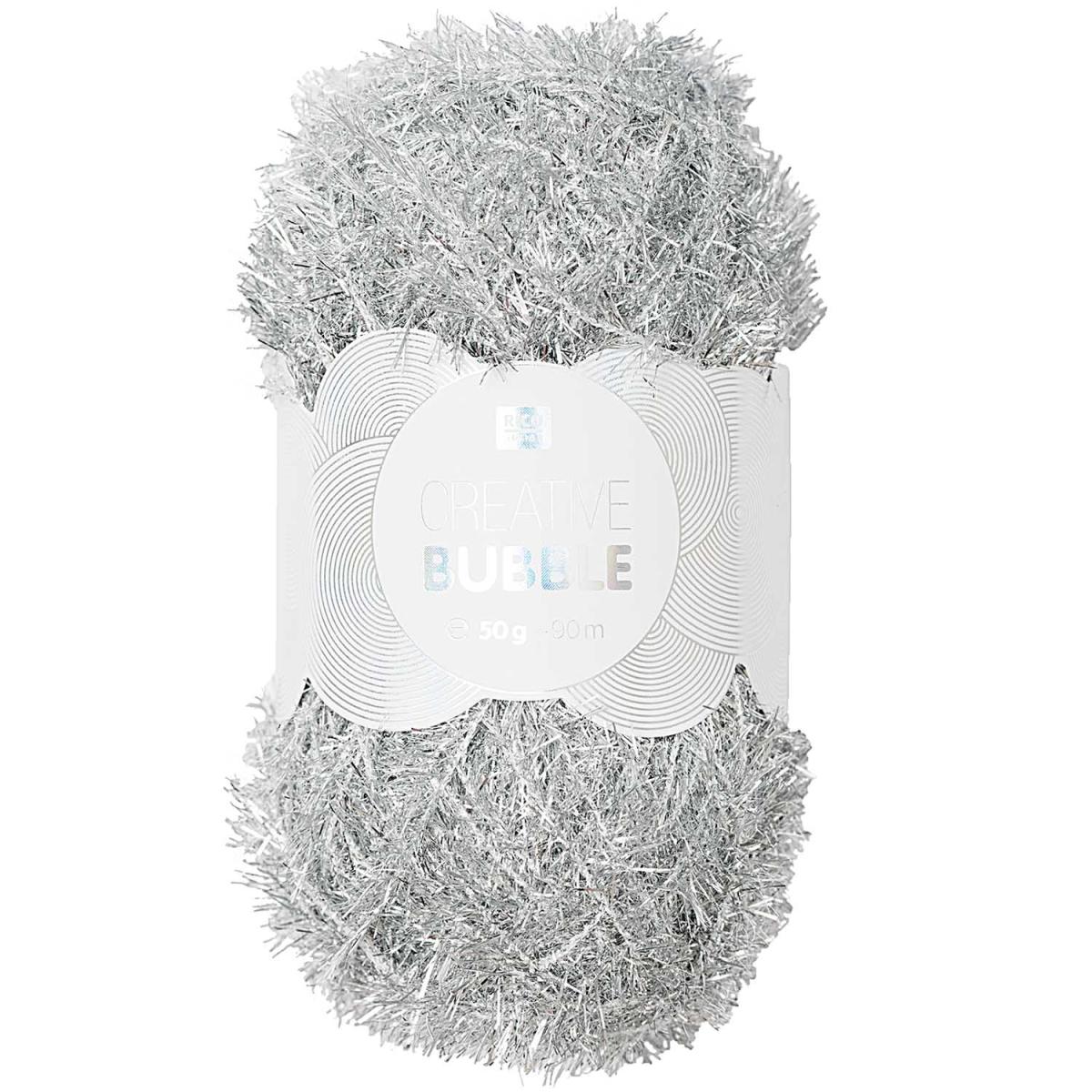 Rico Design Creative Bubble 50g 90m metallic silber Rico Design Creative Bubble 50g 90m metallic silber