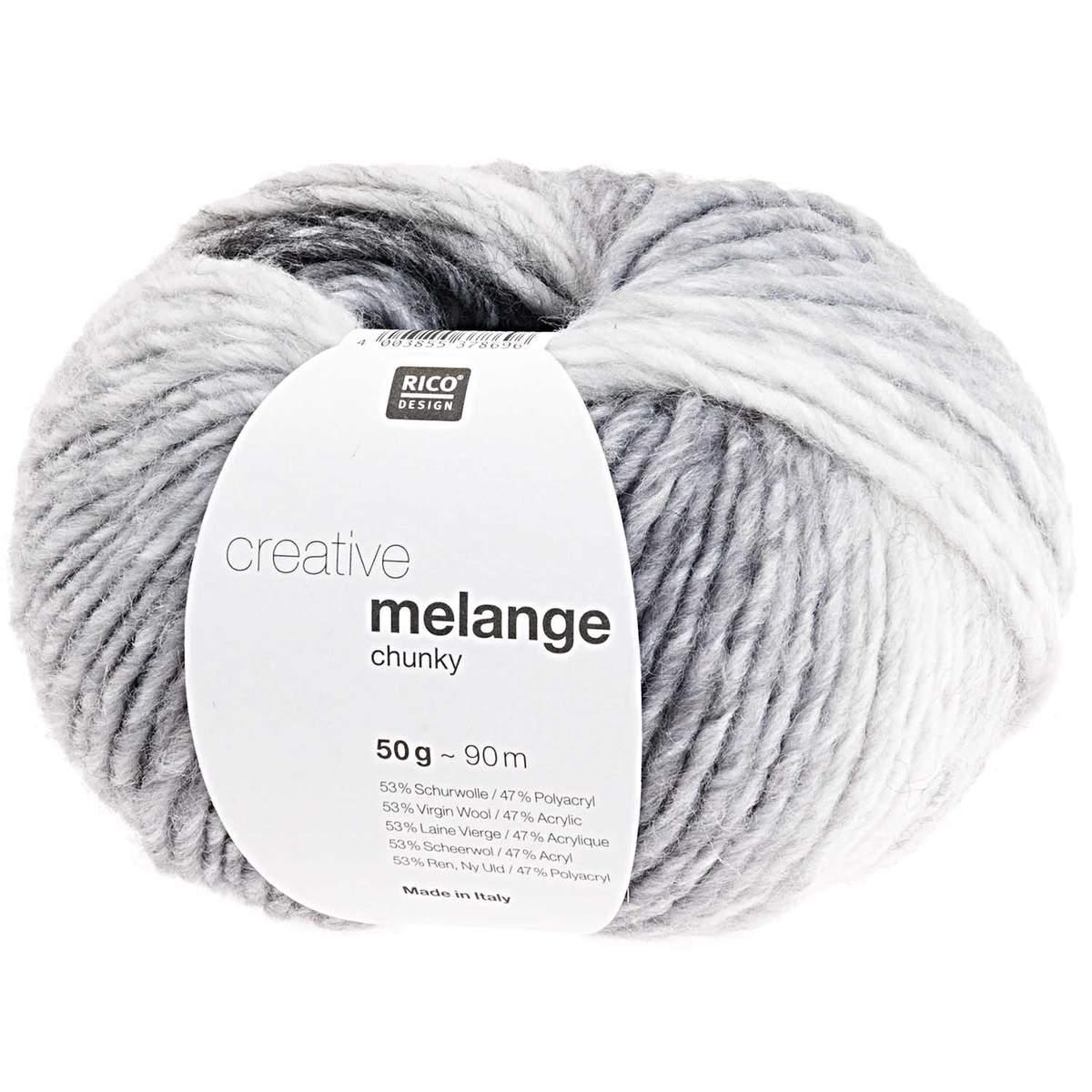Rico Design Creative Melange chunky 50g 85m grau Rico Design Creative Melange chunky 50g 85m grau