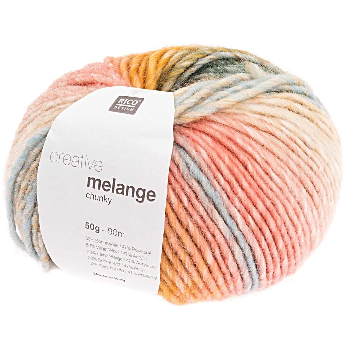 Rico Design Creative Melange chunky 50g 85m hellblau-hummer Rico Design Creative Melange chunky 50g 85m hellblau-hummer