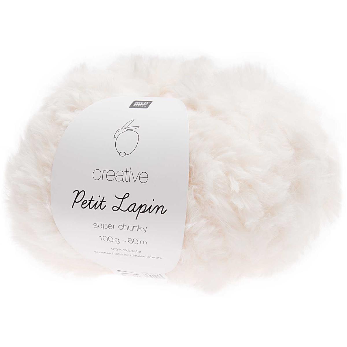 Rico Design Creative Petit Lapin Super Chunky 100g 60m creme Rico Design Creative Petit Lapin Super Chunky 100g 60m creme