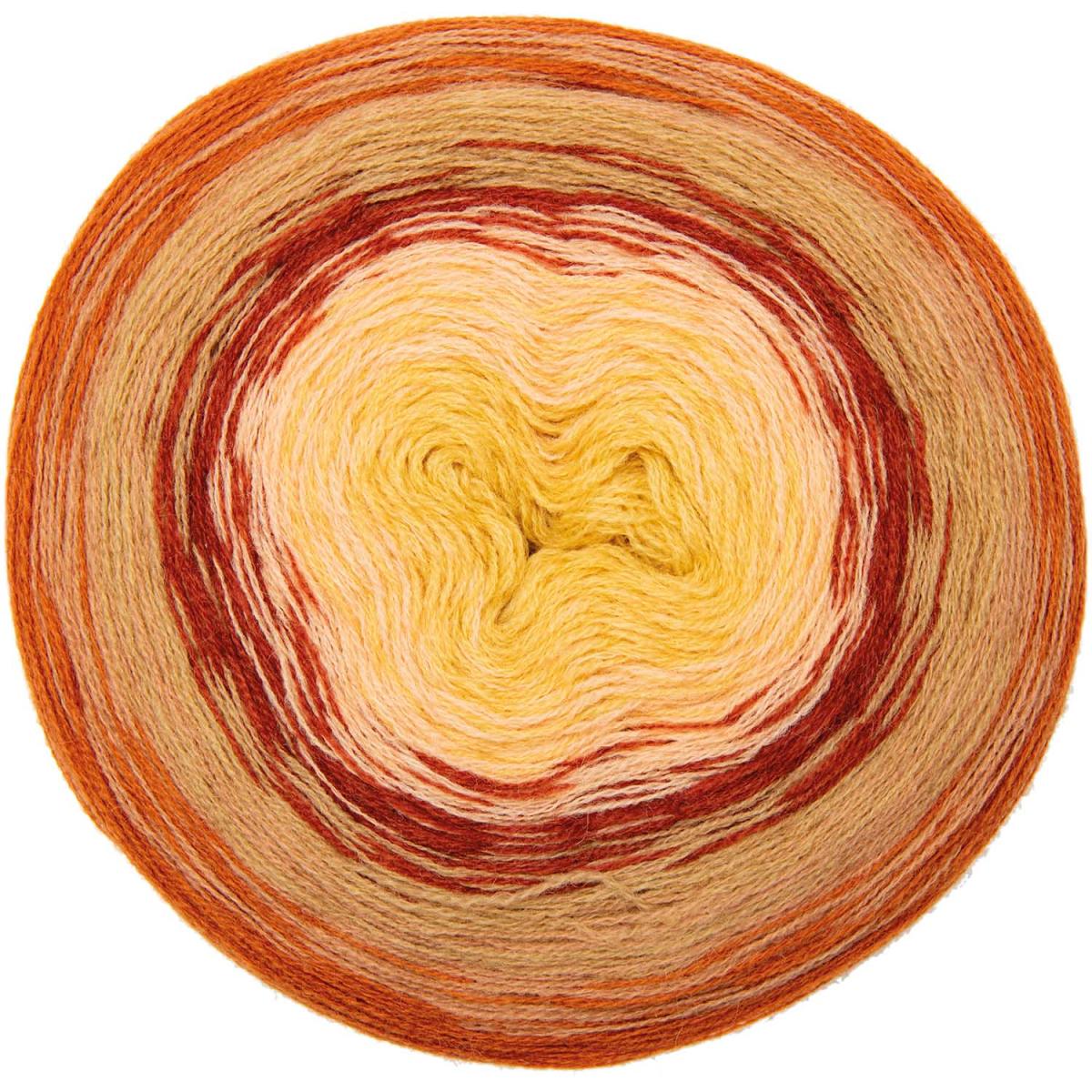 Rico Design Creative Wool Dégradé Super6 200g 800m rot-senf Rico Design Creative Wool Dégradé Super6 200g 800m rot-senf