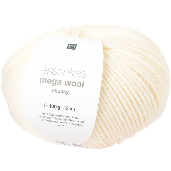 Rico Design Essentials Mega Wool chunky 100g 125m creme