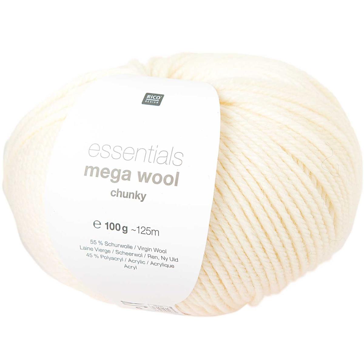 Rico Design Essentials Mega Wool chunky 100g 125m creme Rico Design Essentials Mega Wool chunky 100g 125m creme
