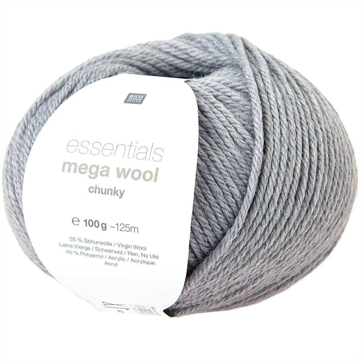 Rico Design Essentials Mega Wool chunky 100g 125m hellgrau