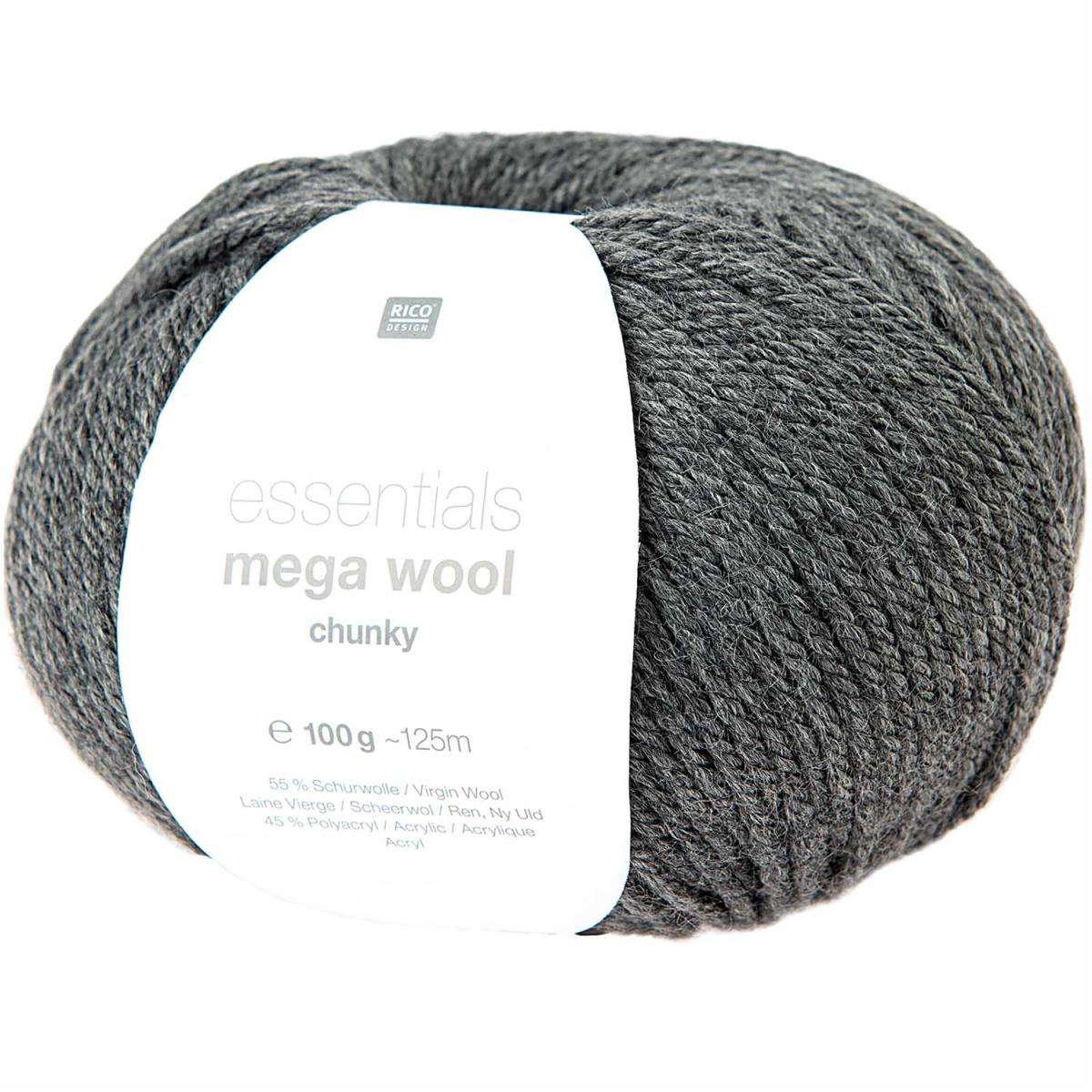 Rico Design Essentials Mega Wool chunky 100g 125m anthrazit