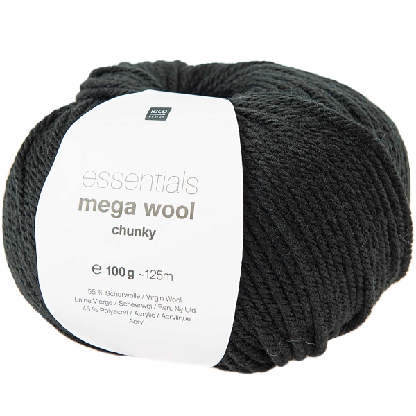 Rico Design Essentials Mega Wool chunky 100g 125m schwarz