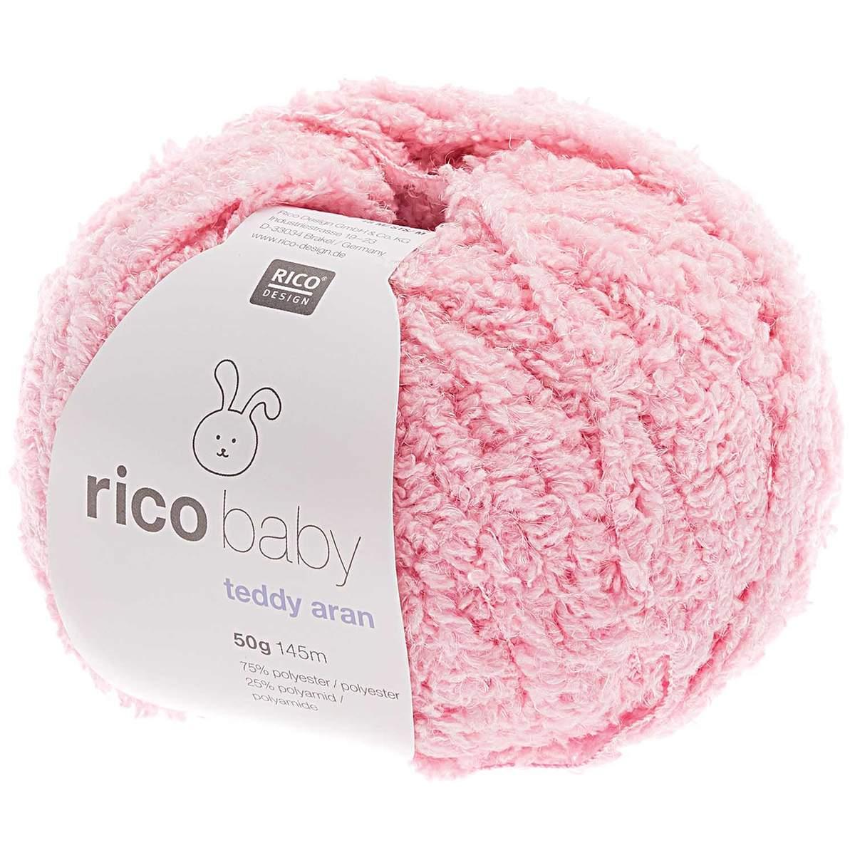 Rico Design Baby Teddy aran 50g 135m rosa