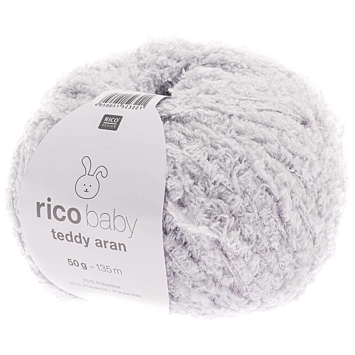 Rico Design Baby Teddy aran 50g 135m hellgrau