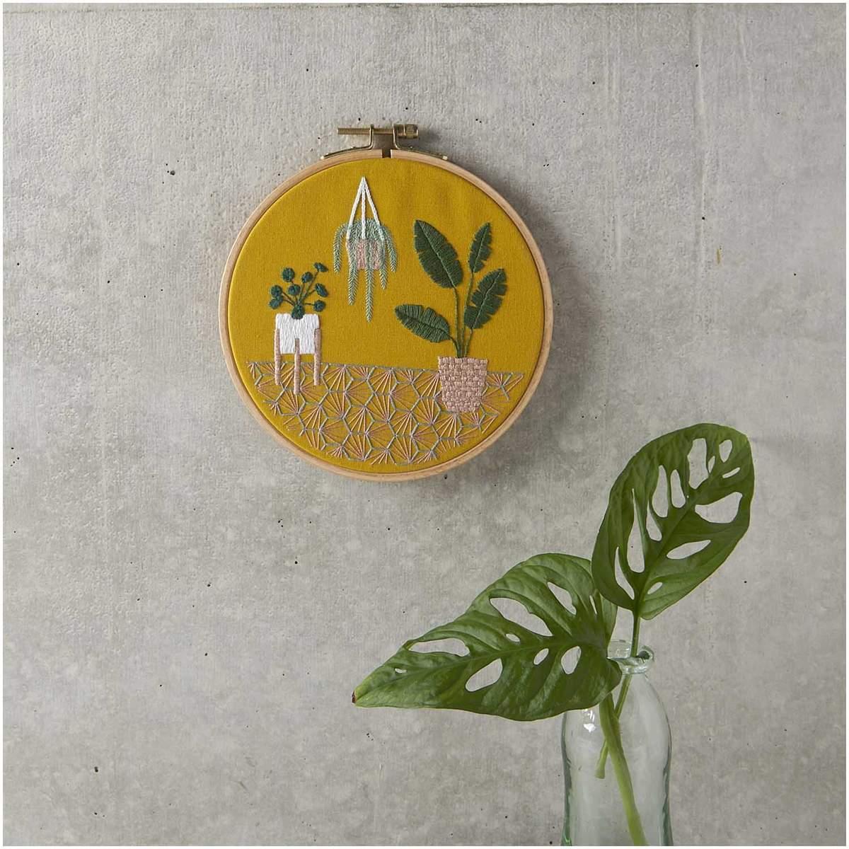 Rico Design Stickpackung Slow Evenings Urban Jungle Bild Ø 15,5cm Rico Design Stickpackung Slow Evenings Urban Jungle Bild Ø 15,5cm