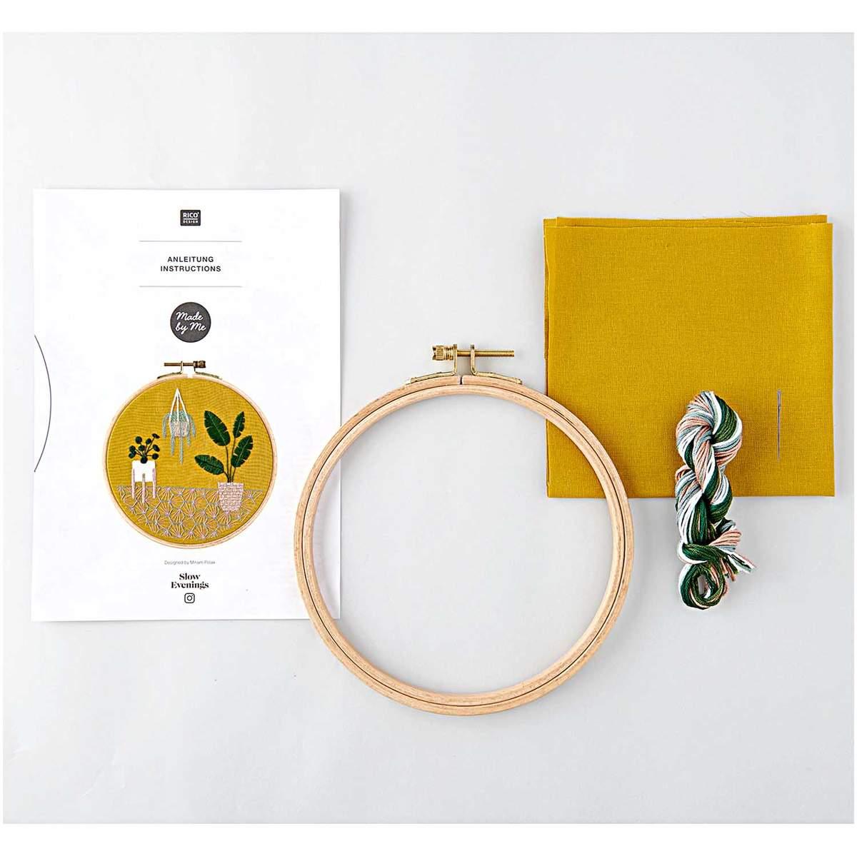 Rico Design Stickpackung Slow Evenings Urban Jungle Bild Ø 15,5cm Rico Design Stickpackung Slow Evenings Urban Jungle Bild Ø 15,5cm