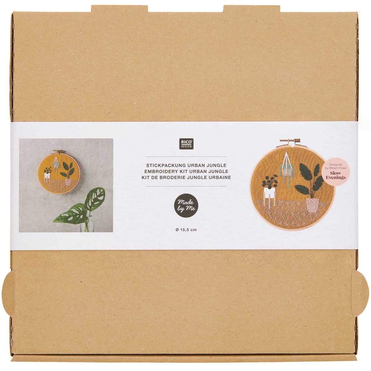 Rico Design Stickpackung Slow Evenings Urban Jungle Bild Ø 15,5cm Rico Design Stickpackung Slow Evenings Urban Jungle Bild Ø 15,5cm