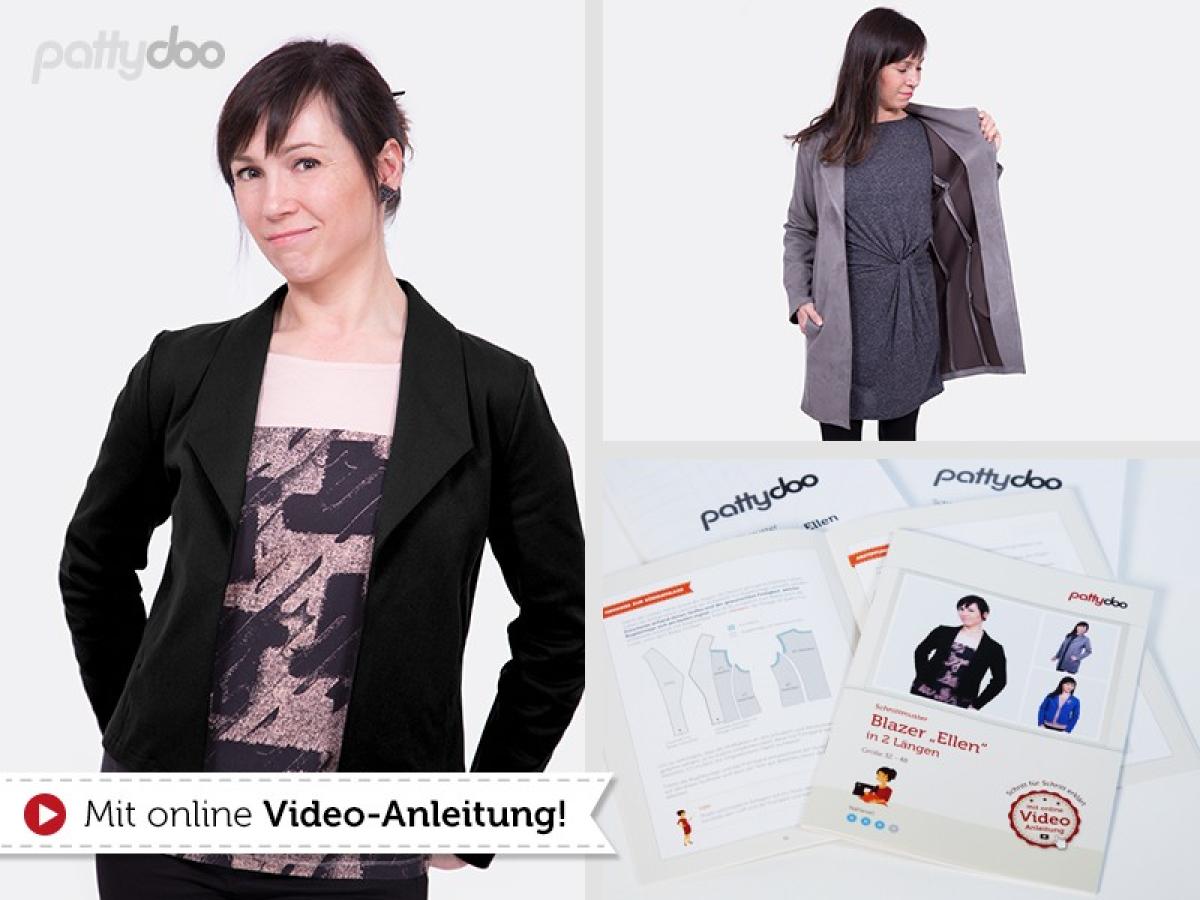 schnittmuster, Papierschnitt, pattydoo, blazer, ellen, Jacke schnittmuster, Papierschnitt, pattydoo, blazer, ellen, Jacke