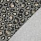 Preview: Baumwollstoff in Grau mit Leoparden Design