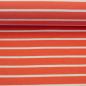 Preview: Baumwolljersey ISA koralle gestreift von Swafing – elastischer Jersey Stoff Meterware