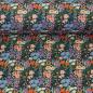 Preview: Canvasstoff Wildblumen dunkelgrün aus der Kollektion Secrets of Summer von Swafing