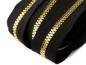 Preview: Endlosreißverschluss schwarz/gold 5mm