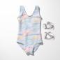 Preview: Badelycra Badestoff Regenbogen Wellen