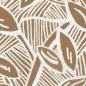 Preview: Baumwolle Satin - Blätter braun / ecru