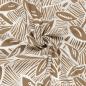 Preview: Baumwolle Satin - Blätter braun / ecru