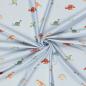 Preview: Badelycra Badestoff Dinosaurier hellblau